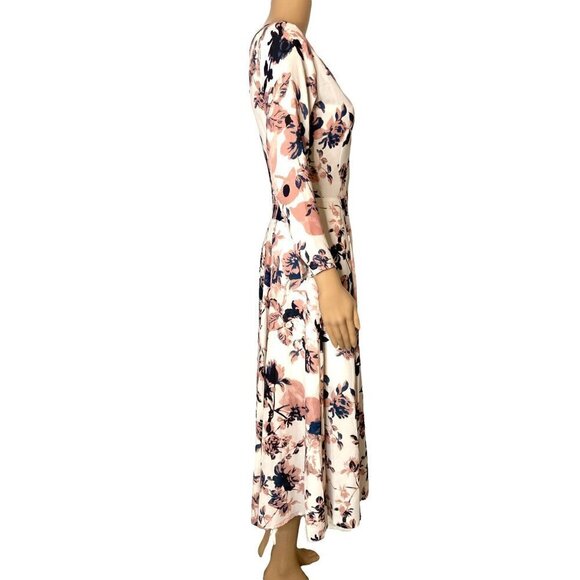 Yumi Kim NWT St. Marks Floral Long Sleeve Button Down Midi Dress Pink Size XS - Picture 5 of 8
